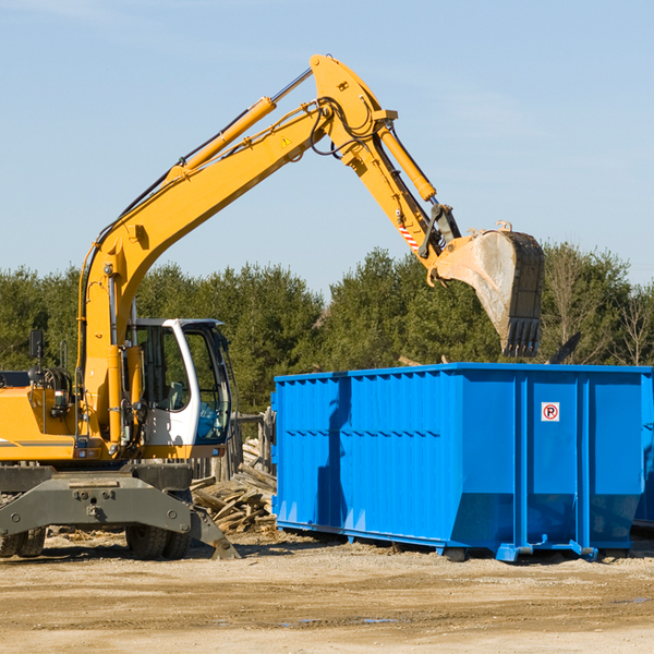 what size residential dumpster rentals are available in Underwood